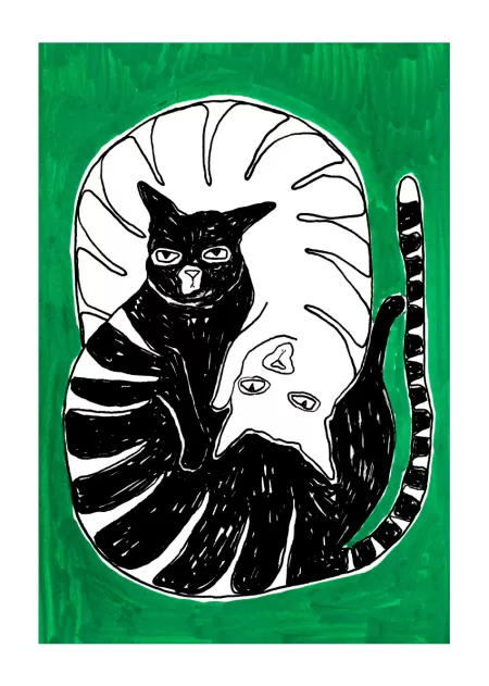 together nr1 cat art print