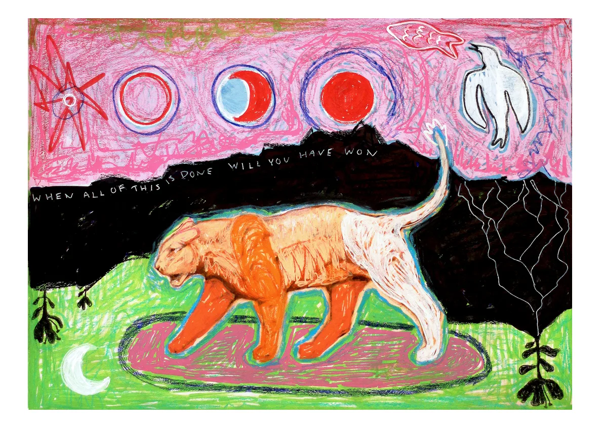 upside down colorful contemporary art