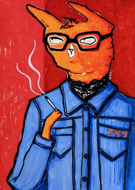 jocke berg cat illustration