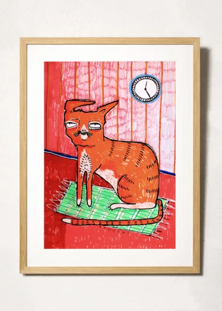 mustasch cat illustration