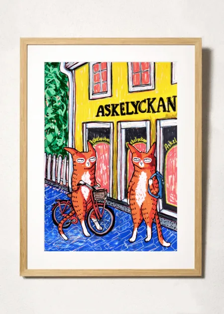 cafekultur askelyckan katt illustration