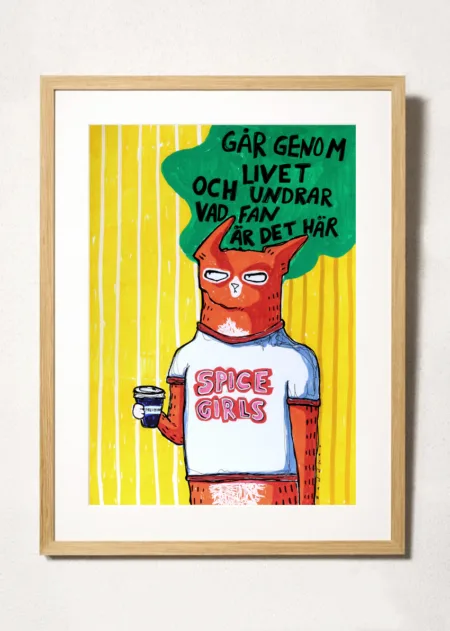 går genom livet katt illustration