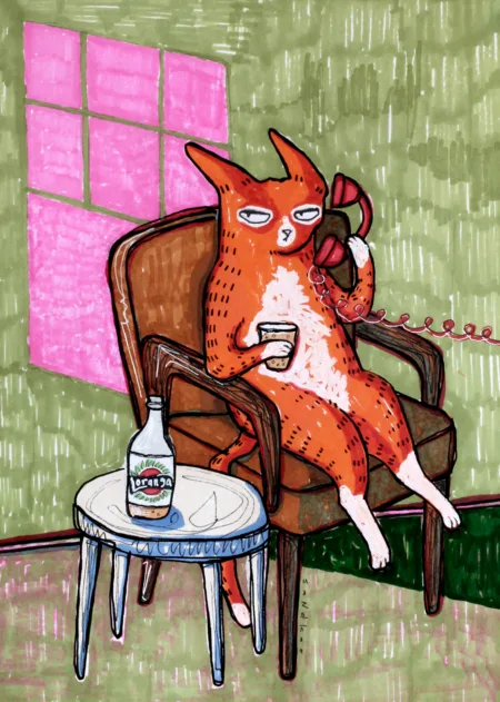 1972 katt illustration