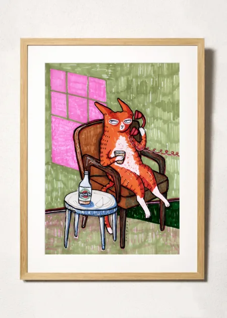 1972 katt illustration